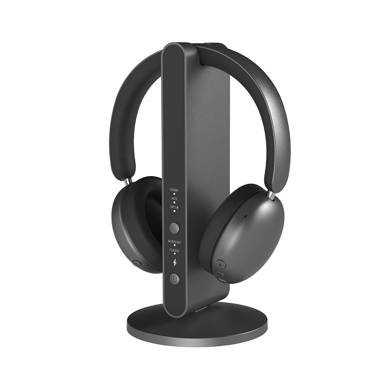 Dual-Mode Bluetooth ANC Koptelefoon met Zenderdock MV2 Bundle