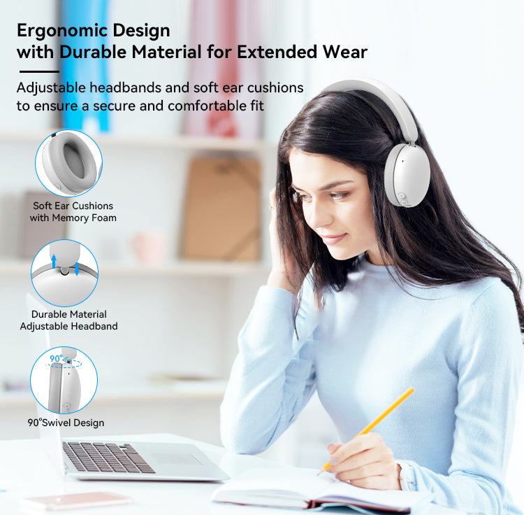 Dual-Mode Bluetooth ANC Koptelefoon met Zenderdock MV2 Bundle