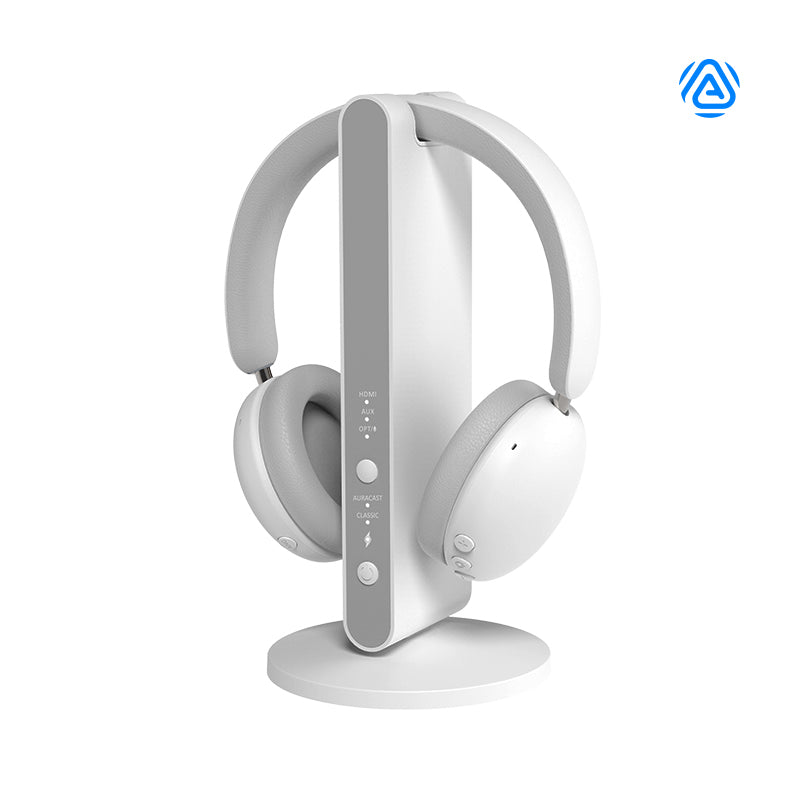 Dual-Mode Bluetooth ANC Koptelefoon met Zenderdock MV2 Bundle