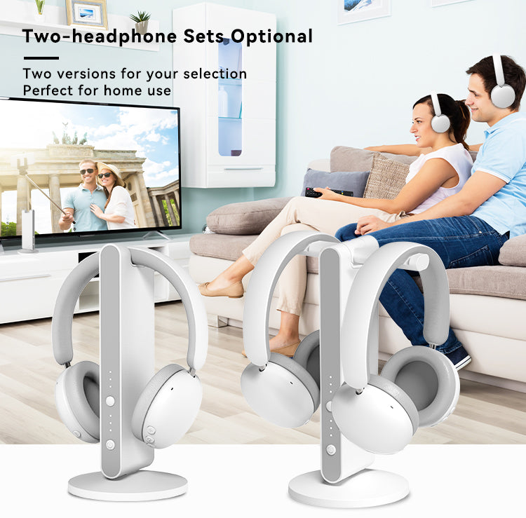 Dual-Mode Bluetooth ANC Koptelefoon met Zenderdock MV2 Bundle+
